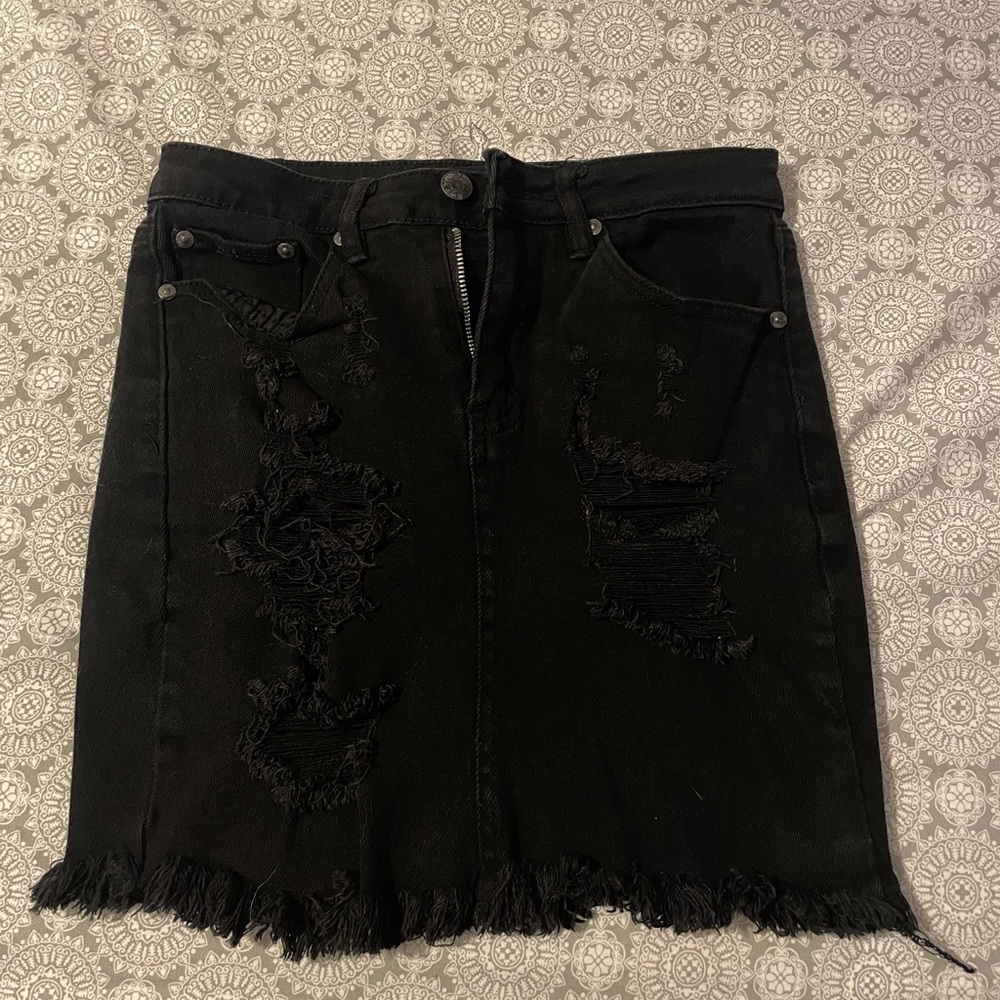Adorable jean skirt!